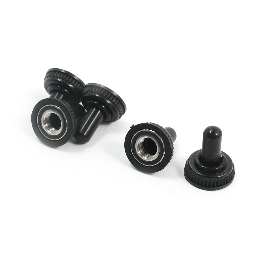 5pcs Waterproof Toggle Switch Rubber Cover Cap Boot Black 6mm