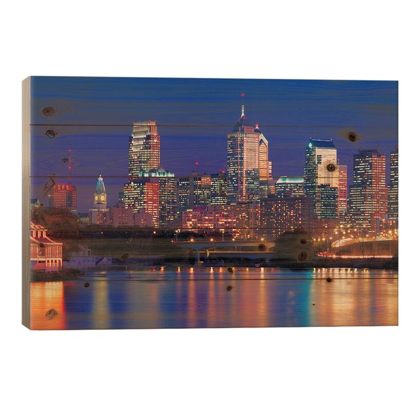Philadelphia, Pennsylvania Print On Wood by Panoramic Images - Multi-Color - 18x26x1.5
