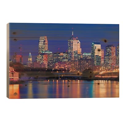 Philadelphia, Pennsylvania Print On Wood by Panoramic Images - Multi-Color