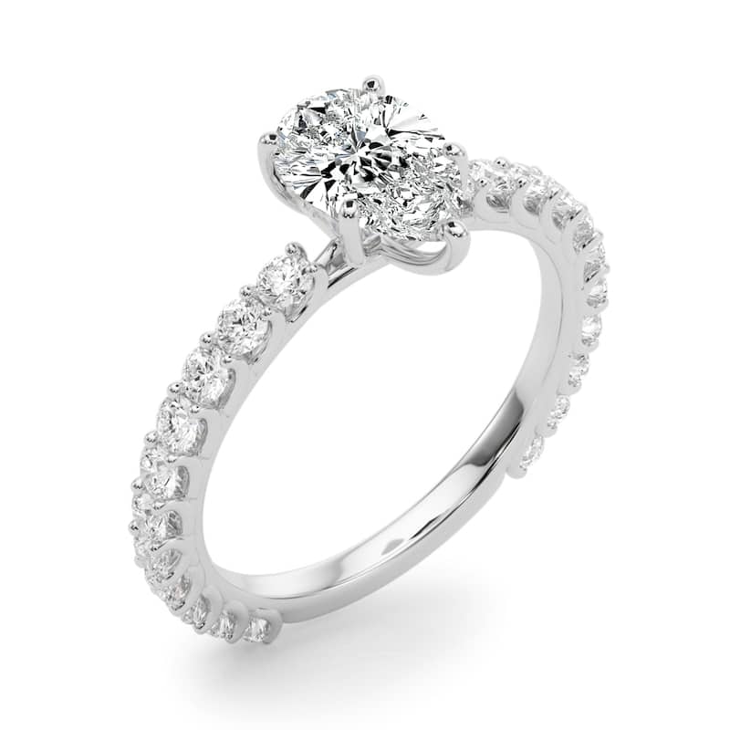 Auriya 14k White Gold Lab Grown Pear Diamond Engagement Ring 0.50 to 5.00 ct. tw. (F-G VS)