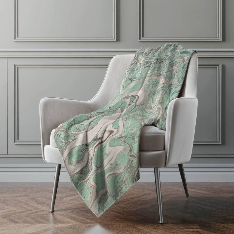 Premium Machine Washable ASB54 Abstract Modern Sherpa Throw Blanket