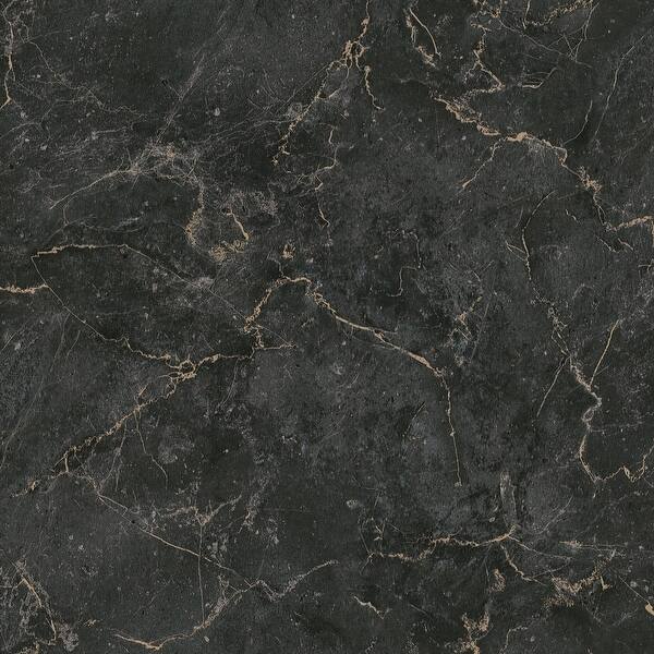 slide 2 of 5, Galerie Wallcoverings Bricks and More Collection Luxurious Marble Design Metallic Finish Vinyl on Non-woven Wallpaper Roll 33-feet long x 21-inches wide - Black