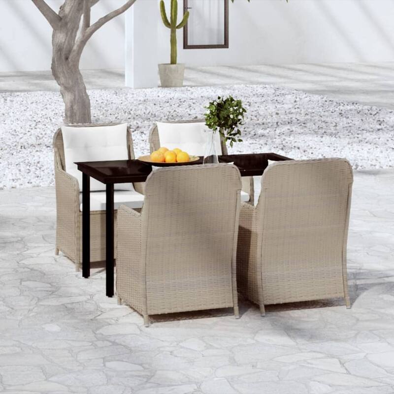 vidaXL Patio Dining Set Outdoor Dining Set Table and Chair Set for Garden