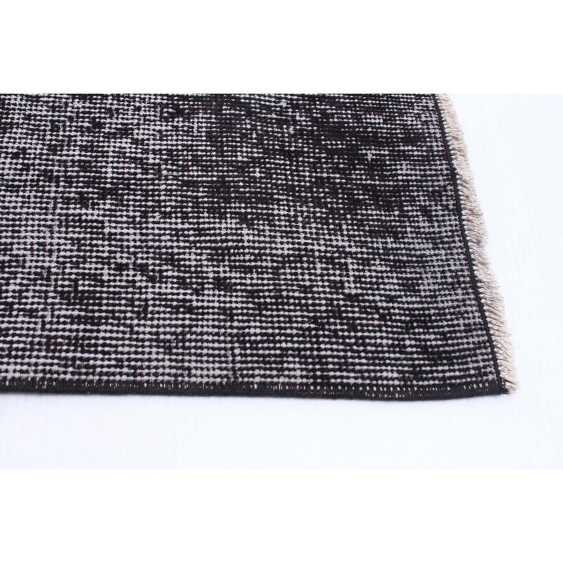 ECARPETGALLERY Hand-knotted Color Transition Black Wool Rug - 6'10 x 10'4