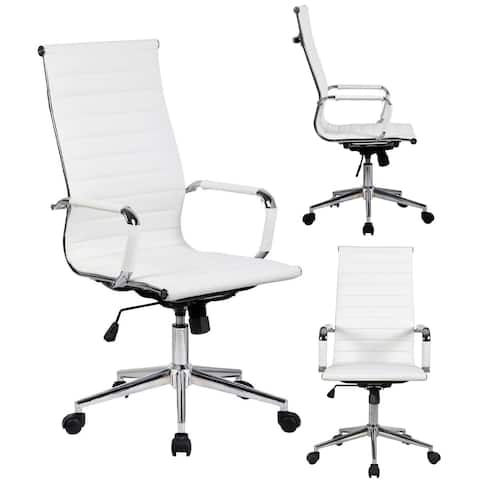 Executive Ribbed Ergonomic High Back Modern Office Chair