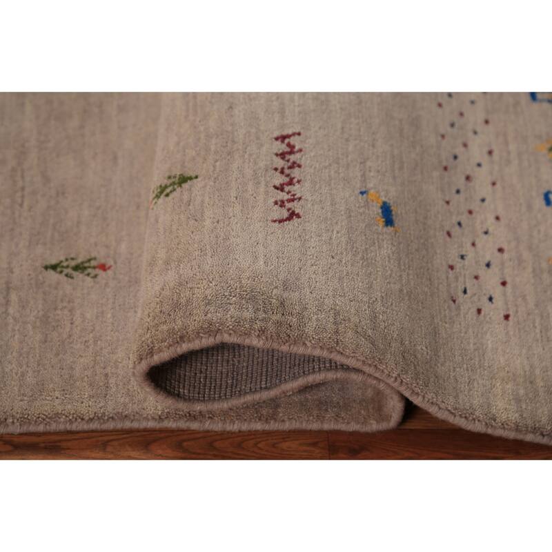 Gabbeh Oriental Area Rug Handmade Multi-Color Wool Carpet - 4'9" x 6'6"