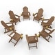 preview thumbnail 21 of 58, WINSOON All Weather HIPS Outdoor Folding Adirondack Chairs Set of 8 Teakx8
