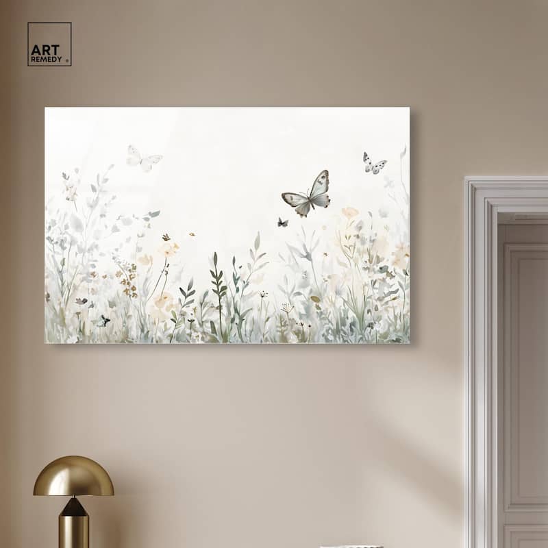 Butterfly Field Acrylic by Art Remedy, Ready to Hang