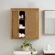 preview thumbnail 19 of 44, Teamson Home Hatteras 22 in. W 2-Door Wall Cabinet with Rattan Inlay Doors, Bathroom Wall Storage, Small Bathroom Organizer Beige