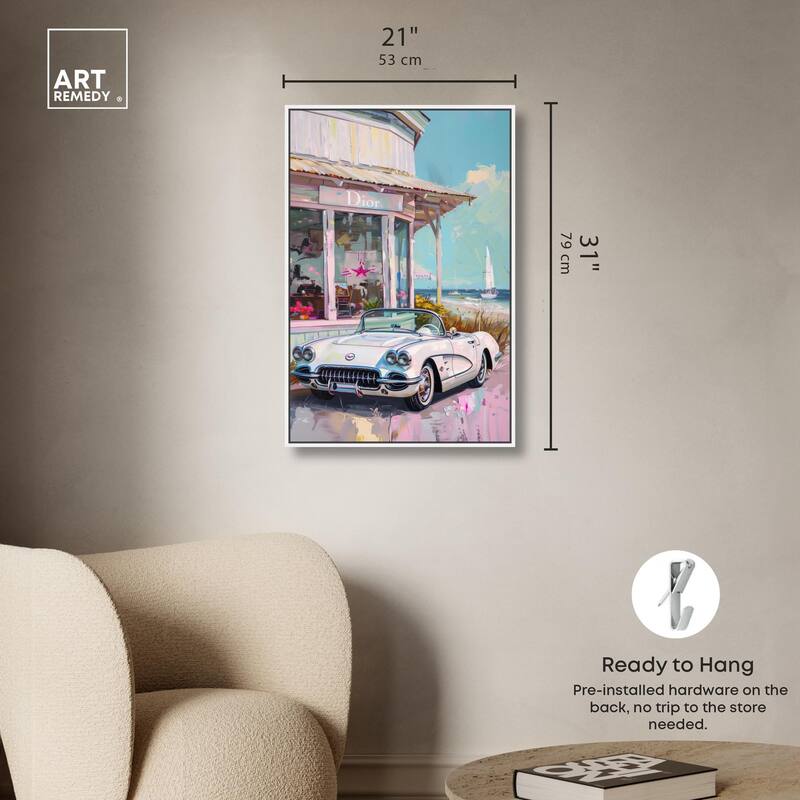 Classic Beach Store Canvas by Art Remedy