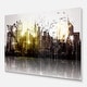 Grunge City Panorama - Cityscape Glossy Metal Wall Art - Bed Bath ...