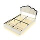 preview thumbnail 7 of 28, Beige Full Upholstered Bed with LED and Two Drawers