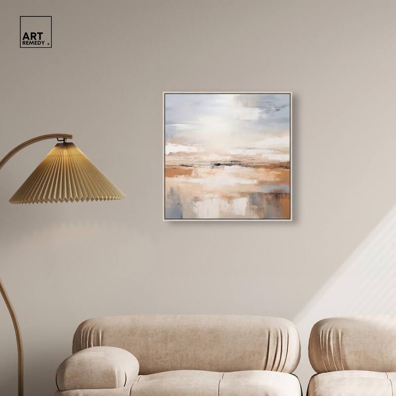 Tonal Strata Canvas by Art Remedy