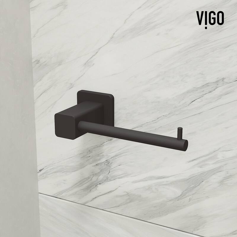 VIGO Meridian 4-Piece Bathroom Hardware Accessory Set with 24 in. Towel Bar, Toilet Paper Holder, Hand Towel Holder, Hook