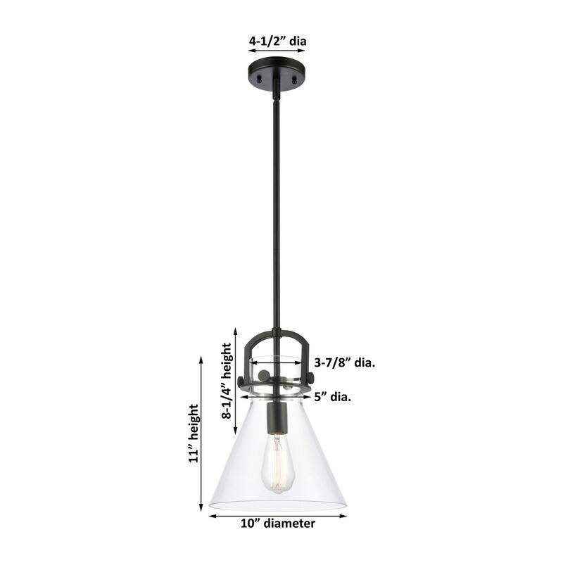 Innovations Lighting 410-1SM-12-10-Newton Cone-Pendant Newton Cone 10"