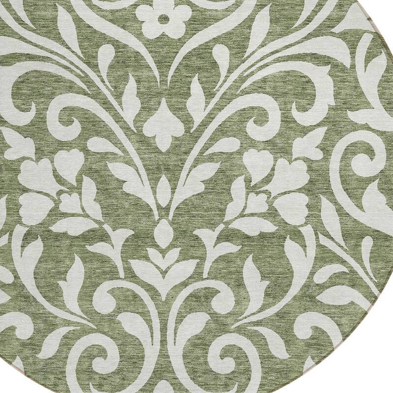 HomeRoots Floral Transitional Rectangle Outdoor Rug