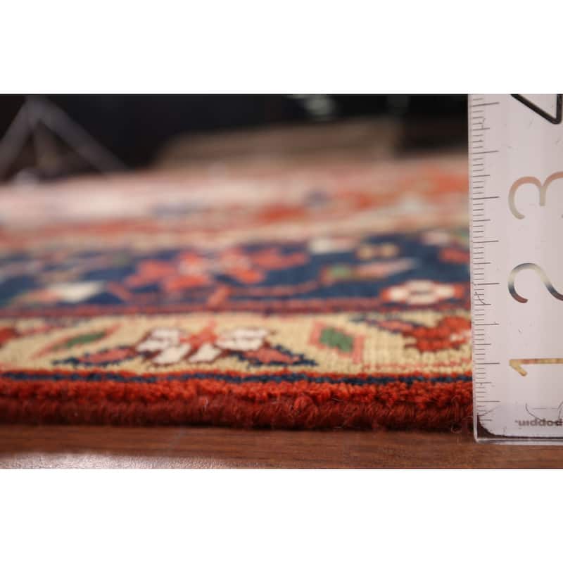 Heriz Serapi Indian Area Rug Hand-Knotted Wool Carpet - 8'6" x 11'10"