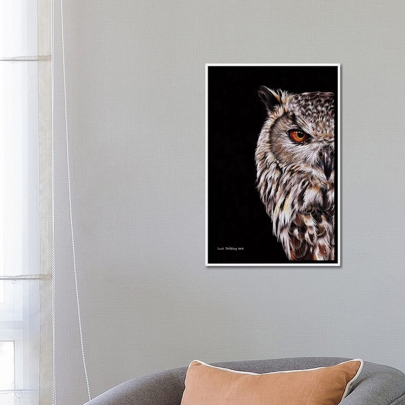 iCanvas "Eagle-Owl I" by Sarah Stribbling Framed Canvas Print