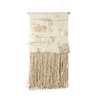 Wall Hanging With Textured Woven Design - 24"x48"