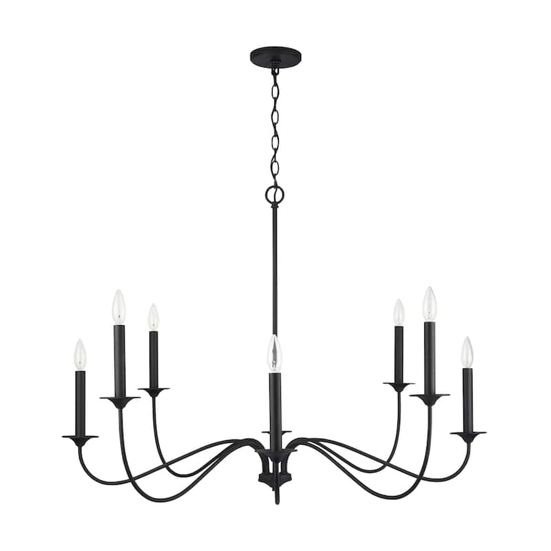 Vincent 8-light Black Iron Hanging Chandelier