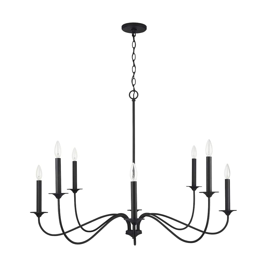 Vincent 8-light Black Iron Hanging Chandelier