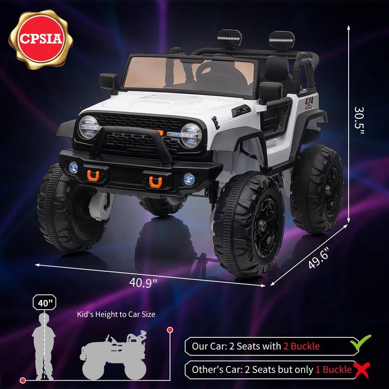 2 Seats 24V Kids Ride on Truck with Remote Control