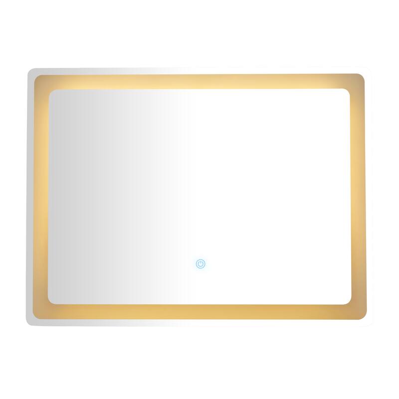 Clear Glass Modern Rectangle LED Mirror - MULTIPLE SIZES
