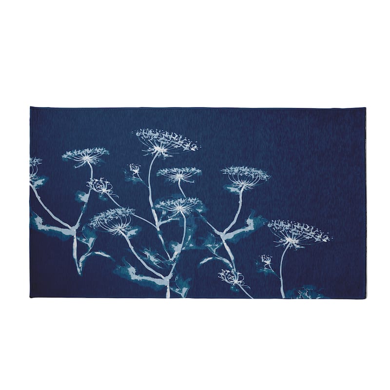 Breezy Wildflower Rug - 3' x 5' - Navy Blue