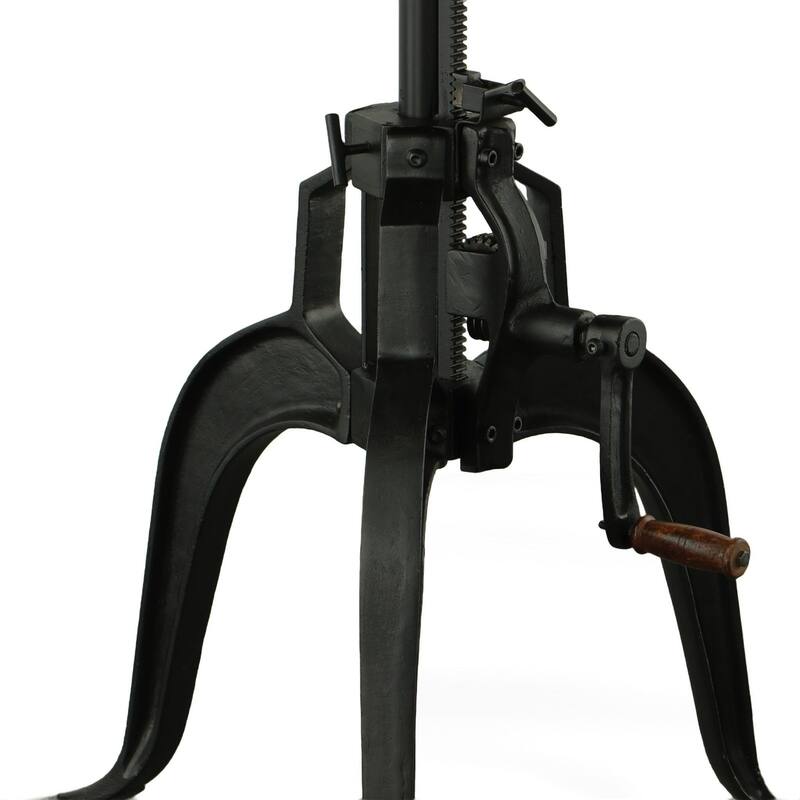 Height Adjustable Table with Crank - 36" - Chestnut Brown and Black