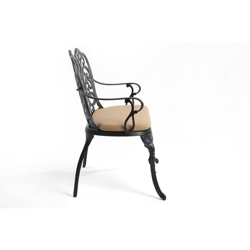 Cast aluminium bench with cushion for Living Room