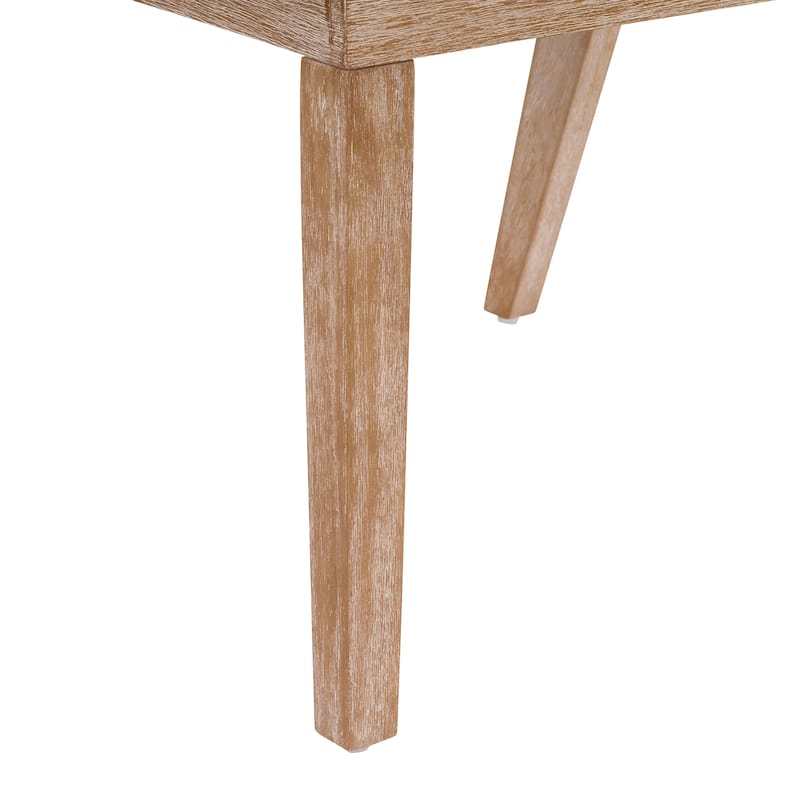 Christopher Knight Home - Upholstered Rattan Back Dining Chair with Curved Wood Frame & Cushioned Seat - 20.87"W