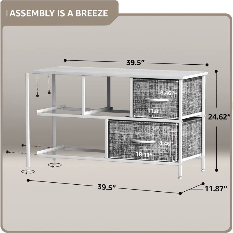 Dresser w/ 5 Drawers Furniture Storage Chest for Home, Bedroom