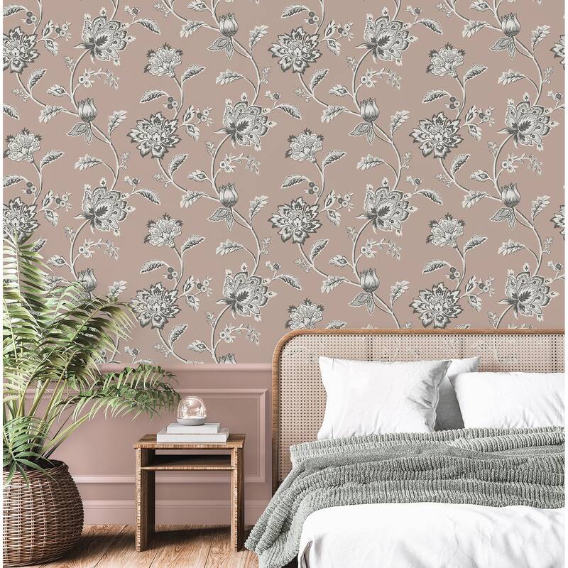 Fine Decor Juliette Light Pink Jacobean Wallpaper