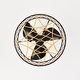 preview thumbnail 7 of 15, Annas 25 Inch Matte Black and Gold cage Finish Ceiling Lighted Fandelire with Remote