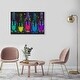 preview thumbnail 38 of 64, Luminous Party Champagne, Colorful Party Bubbles Modern Black Canvas Wall Art Print for Dining Room