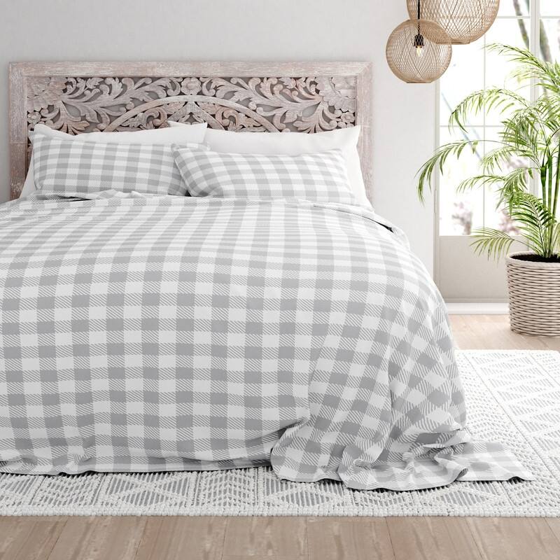 Becky Cameron Country Plaid Pattern 4 Piece Deep Pocket Bed Sheets Set - Full
