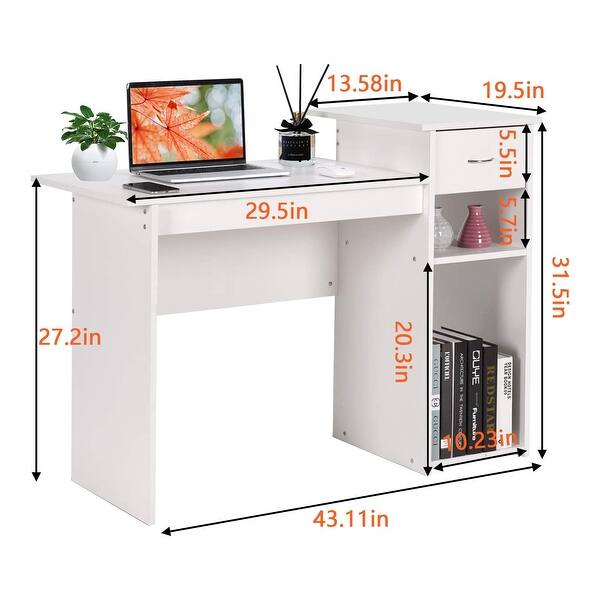 Home Desktop Computer Desk with Drawers Home Small Desk Dormitory Study ...