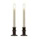 B/O Bi Directional Window Hugger Candles w/Remote (Set of 2 or 4) - Brown - Christmas Novelty Lights