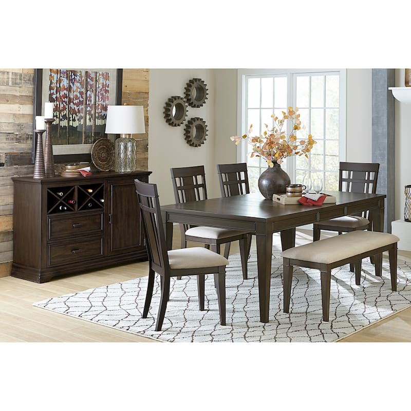 Dark Brown Finish Set of 2 Side Chairs Beige Seat Classic Look Dining Wooden Furniture Kitchen Chairs - Brown