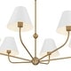 preview thumbnail 5 of 3, Xavier 6 Light Vibrant Gold + White Chandelier