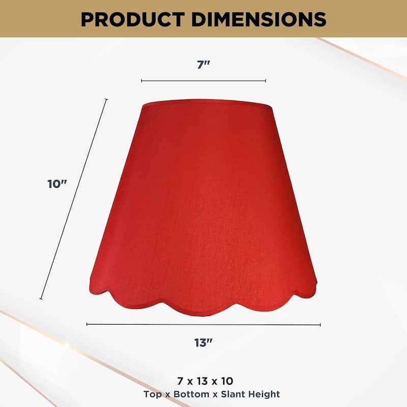Royal Designs Scallop Empire Lamp Shade Set of 2 - 7 x 13 x 10