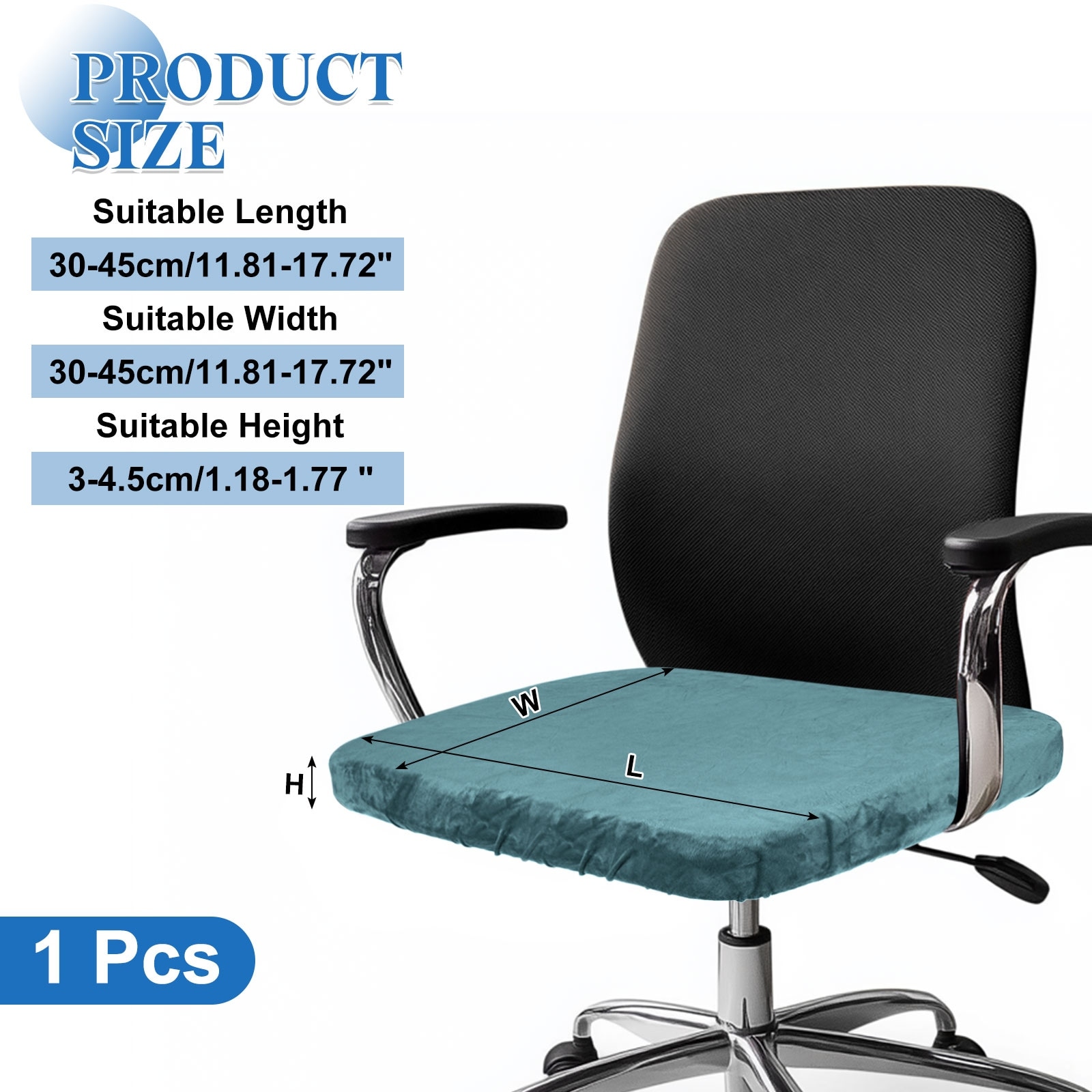 Office Chair Cover, Stretchable Soft Rotating Chair Slipcover Washable Desk Computer Seat Cover Protector for Office