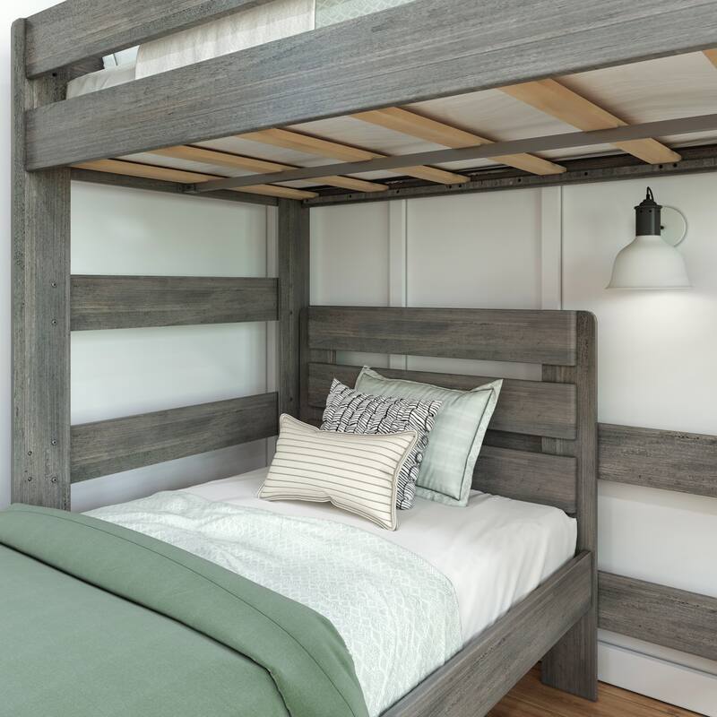 Max and Lily Farmhouse Twin over Twin L-Shaped Bunk Bed