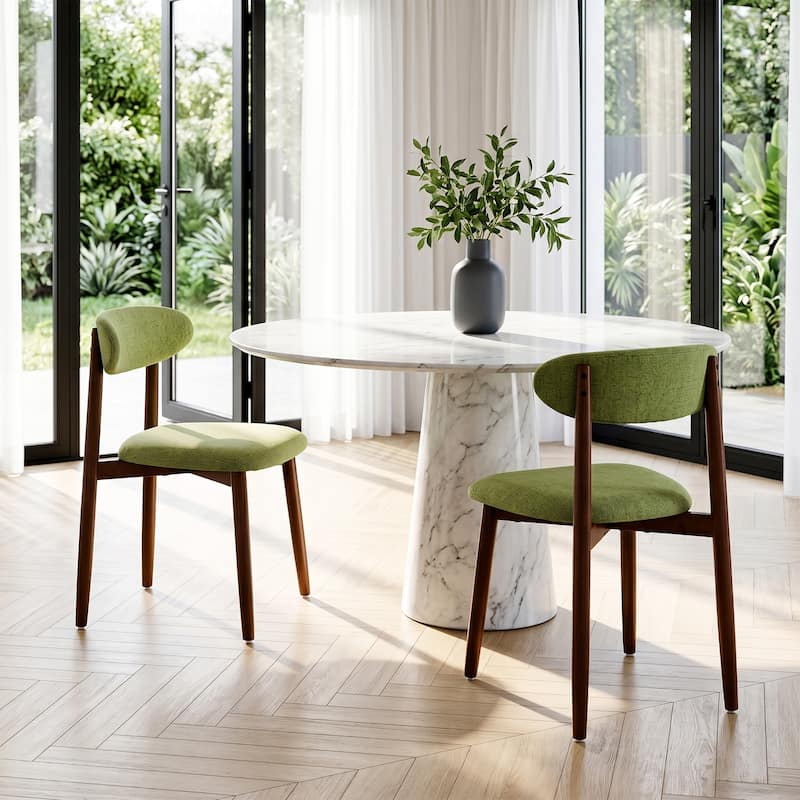 Modern Upholstered Linen Kitchen Dining Chair
