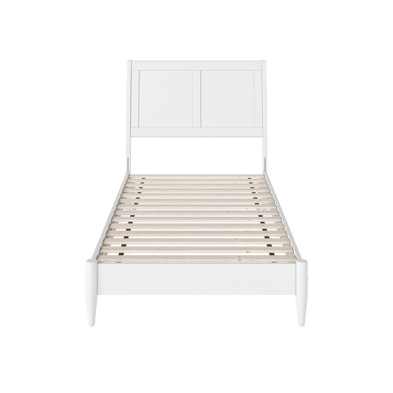 Valencia Solid Wood Low Profile Sleigh Platform Bed