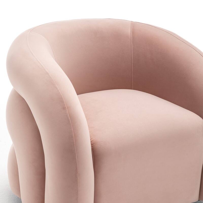 SEYNAR Modern Glam Velvet 360 Degree Swivel Accent Armchair with Tufted Back Set of 2