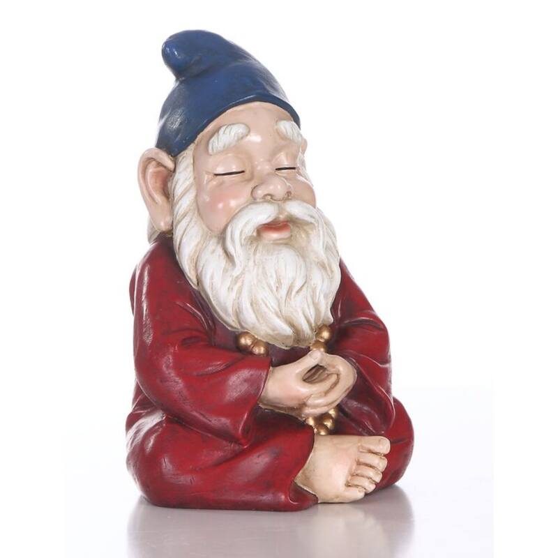 10" Zen Gnome Outdoor Garden Statue