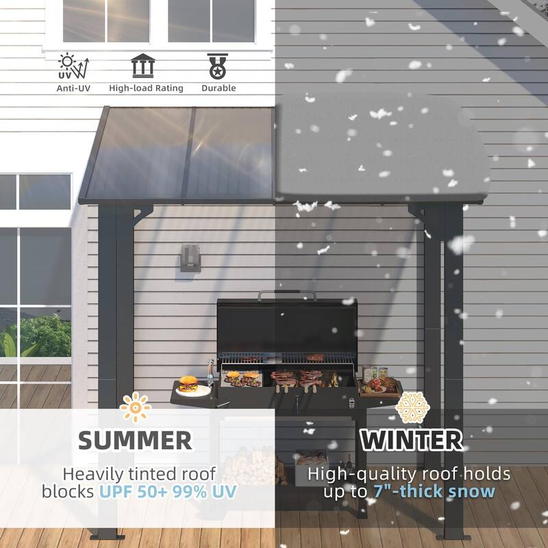 AECOJOY Wall Mounted Gazebos Pergola Gazebo Awnings for Backyard