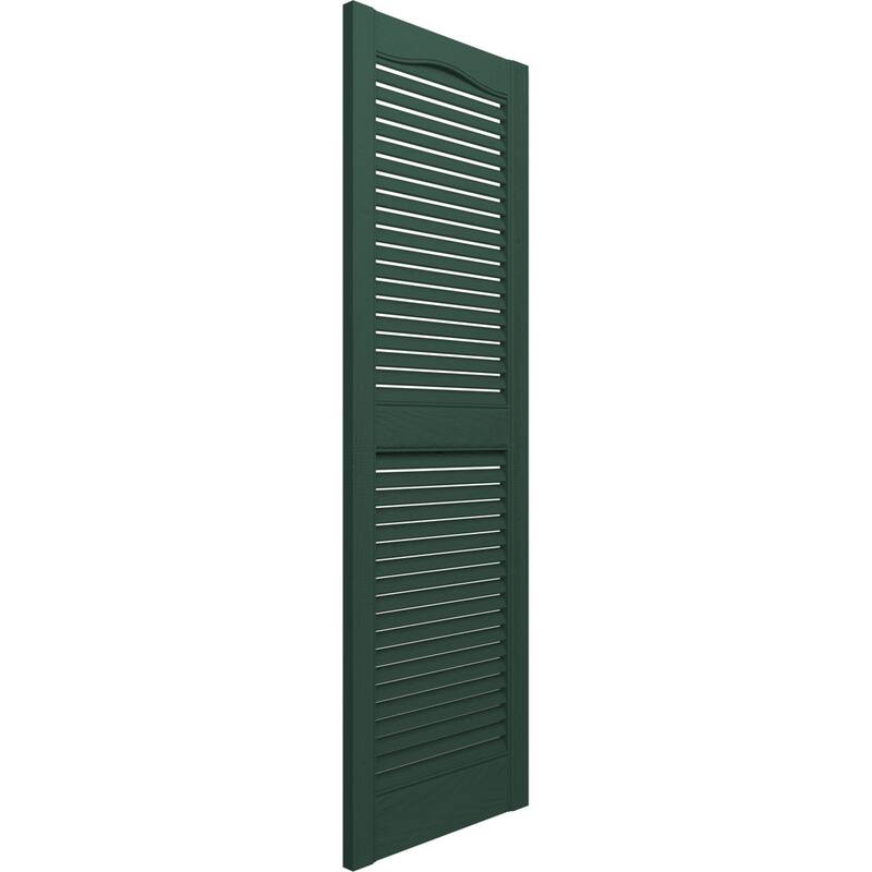 Lifetime, Std. Cathedral Top Ctr Mullion, Open Louver Shutters, (Pair)