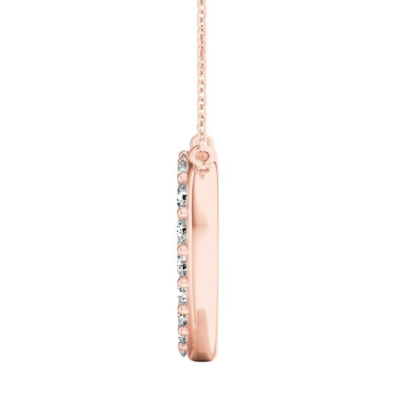 Auriya 14k Gold 1/4ctw Heart Shaped Diamond Necklace (H-I, I1-I2) - White H-I